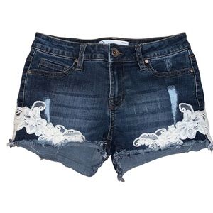 Eighty Two Denim Ardene Shortie Short Court High Rise Jeans Shorts Size 01